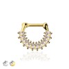 MULTI GEM CZ ARCH SEPTUM HINGED CLICKER